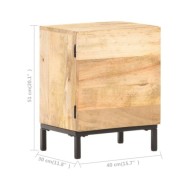 Table de chevet 40x30x51 cm Bois de manguier solide
