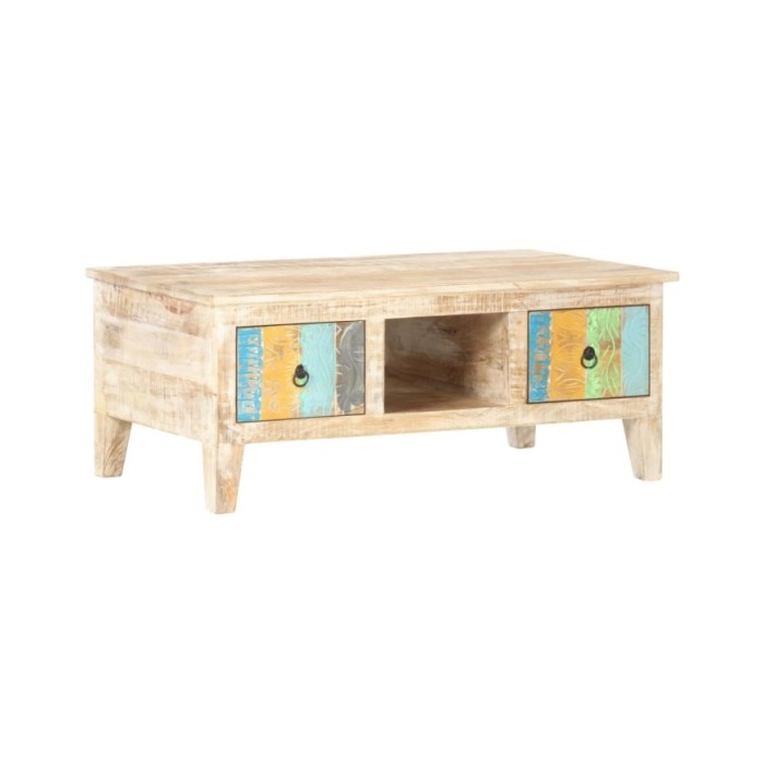 Table basse 100x55x40 cm Bois d'acacia brut