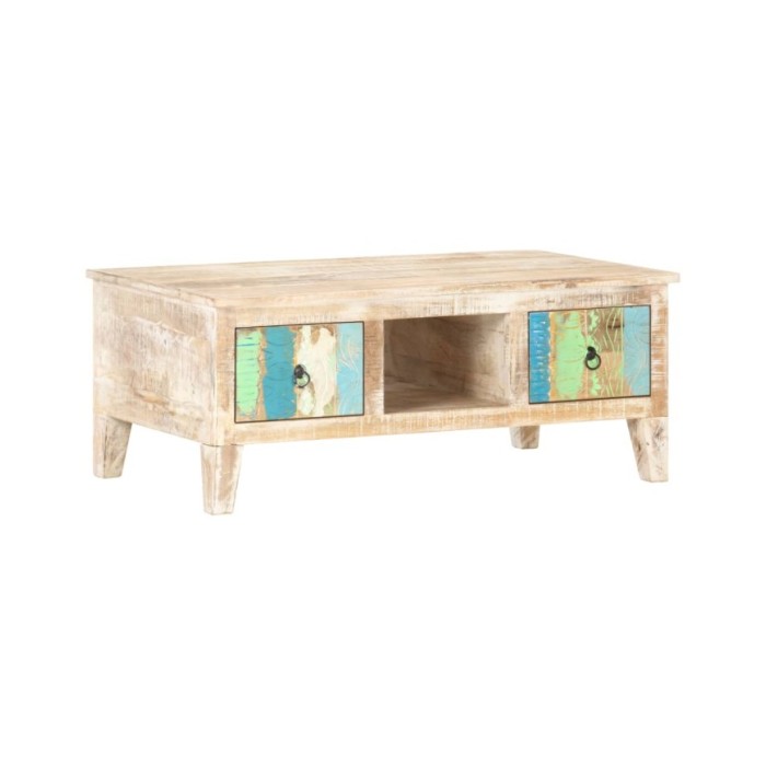 Table basse 100x55x40 cm Bois d'acacia brut