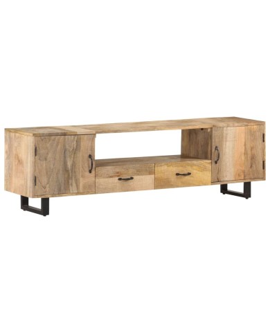 Meuble TV 160x30x45 cm Bois massif de manguier