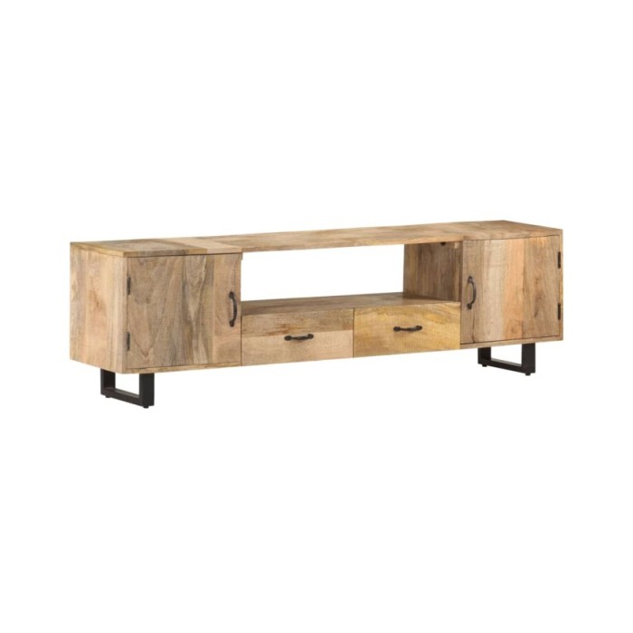 Meuble TV 160x30x45 cm Bois massif de manguier