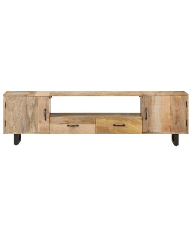 Meuble TV 160x30x45 cm Bois massif de manguier