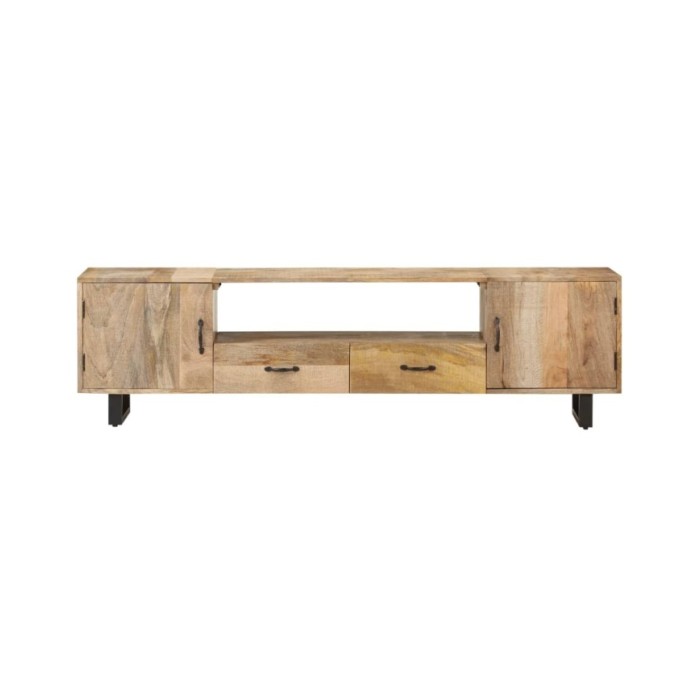 Meuble TV 160x30x45 cm Bois massif de manguier