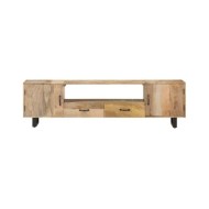 Meuble TV 160x30x45 cm Bois massif de manguier