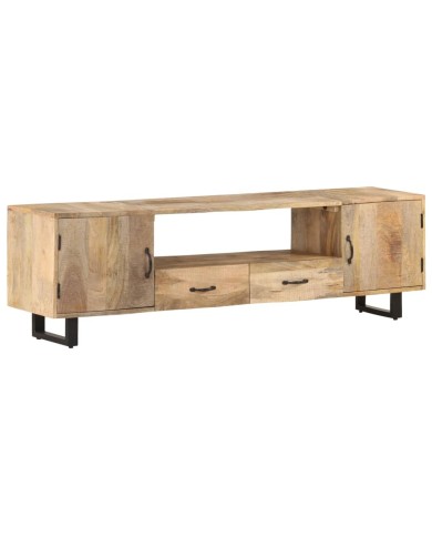 Meuble TV 160x30x45 cm Bois massif de manguier