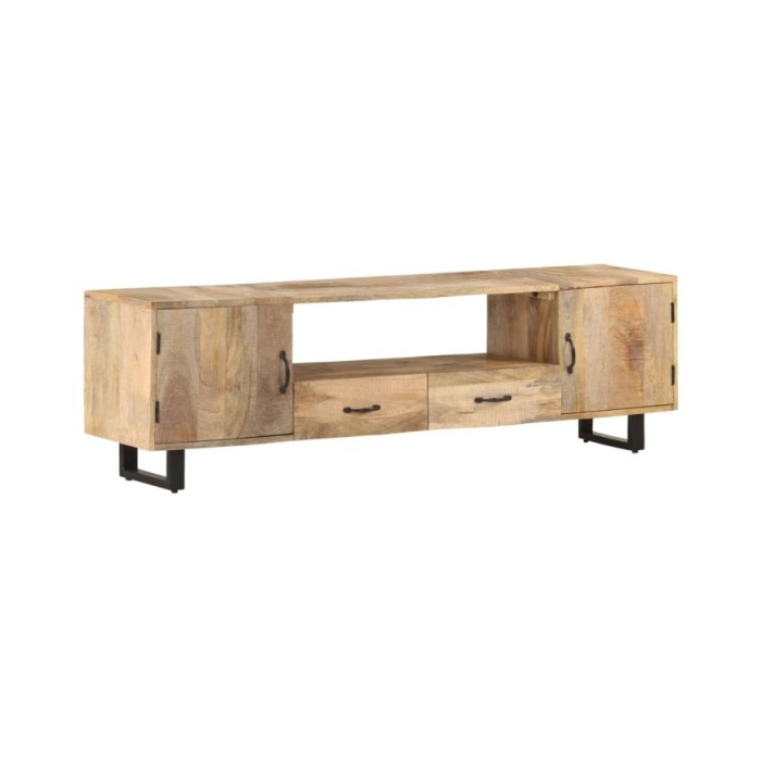 Meuble TV 160x30x45 cm Bois massif de manguier