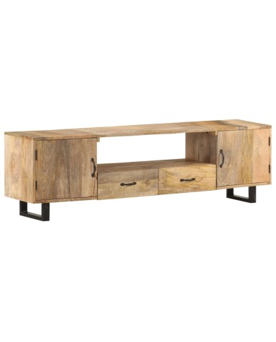 Meuble TV 160x30x45 cm Bois massif de manguier