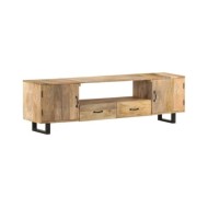Meuble TV 160x30x45 cm Bois massif de manguier