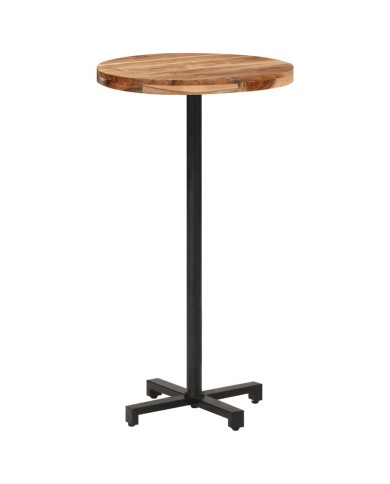 Table de bar Ronde Ø60x110 cm Bois d'acacia massif