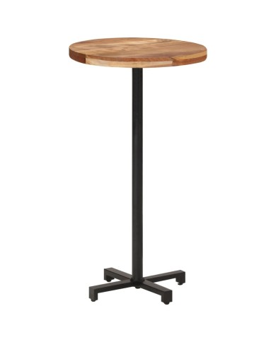 Table de bar Ronde Ø60x110 cm Bois d'acacia massif