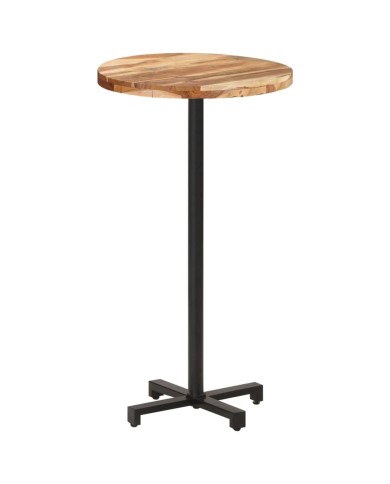 Table de bar Ronde Ø60x110 cm Bois d'acacia massif
