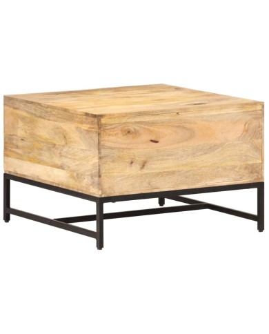 Table basse 67x67x45 cm Bois de manguier massif