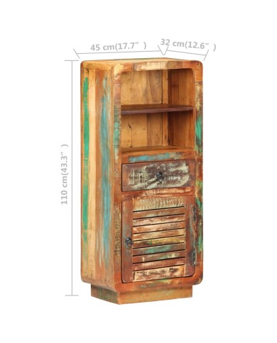 Buffet 45x32x110 cm Bois de récupération massif