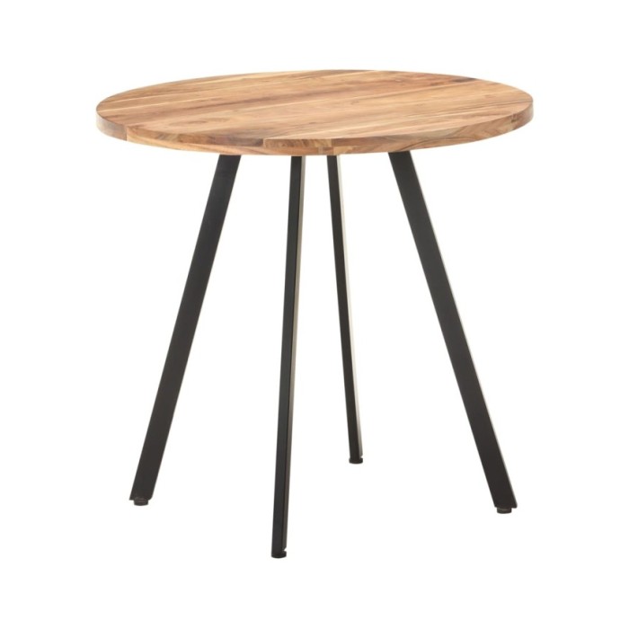 Table de salle à manger 80 cm Bois d'acacia solide