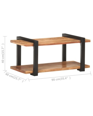 Meuble TV 90x40x40 cm Bois d'acacia solide