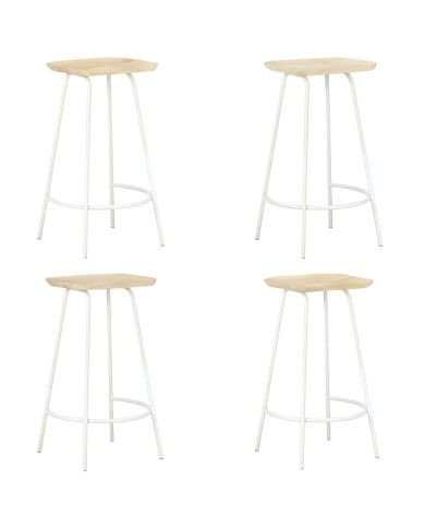 Tabourets de bar 4 pcs Bois de manguier massif
