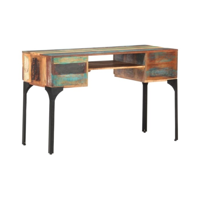 Bureau 118x48x75 cm Bois de récupération massif