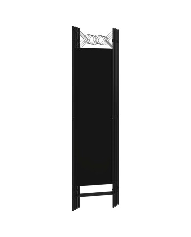 Cloison de séparation 4 panneaux Noir 160 x 180 cm
