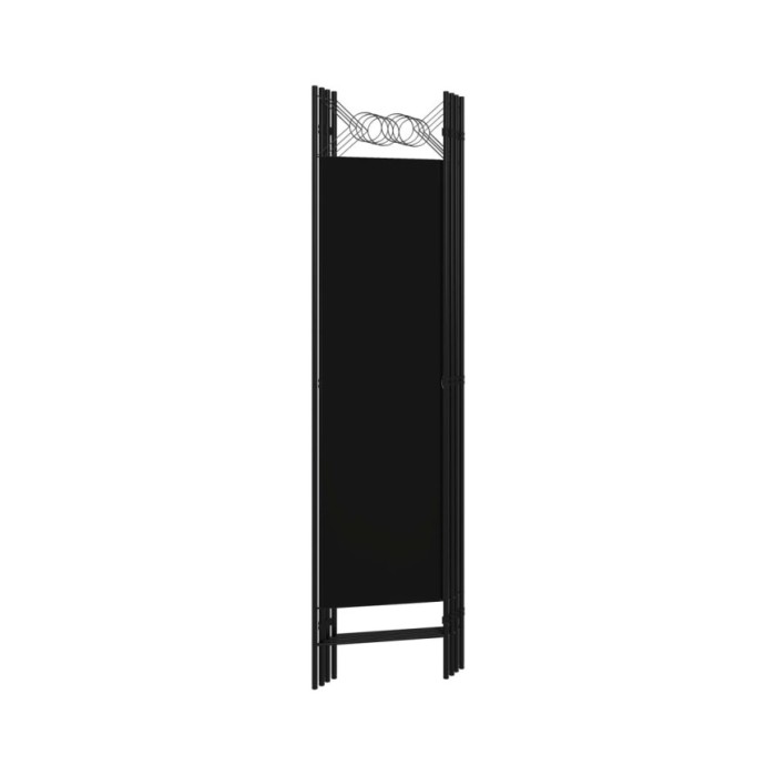 Cloison de séparation 4 panneaux Noir 160 x 180 cm