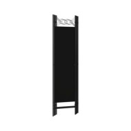 Cloison de séparation 4 panneaux Noir 160 x 180 cm