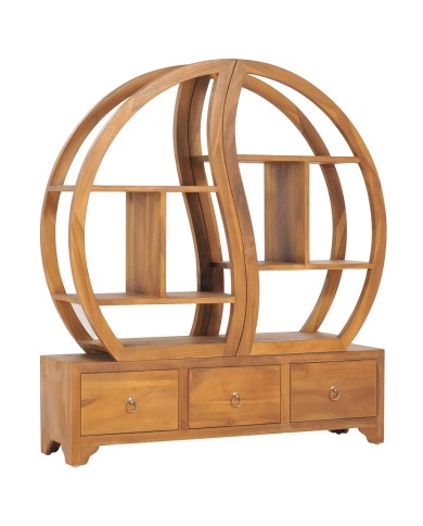 Armoire avec étagère Yin Yang 100x26x112 cm Bois de teck massif