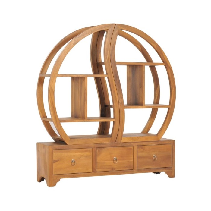 Armoire avec étagère Yin Yang 100x26x112 cm Bois de teck massif