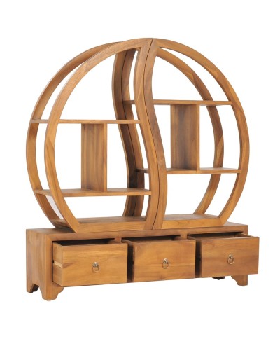 Armoire avec étagère Yin Yang 100x26x112 cm Bois de teck massif