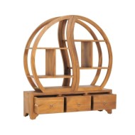 Armoire avec étagère Yin Yang 100x26x112 cm Bois de teck massif