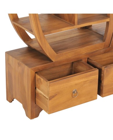Armoire avec étagère Yin Yang 100x26x112 cm Bois de teck massif