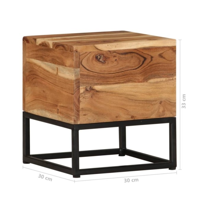 Table d'appoint 30x30x33 cm Bois d'acacia massif