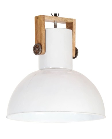 Lampe suspendue industrielle 25 W Blanc Rond Manguier 42 cm E27