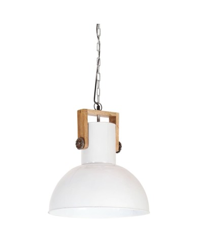Lampe suspendue industrielle 25 W Blanc Rond Manguier 42 cm E27