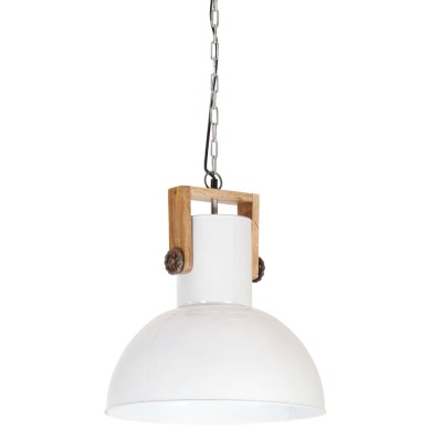 Lampe suspendue industrielle 25 W Blanc Rond Manguier 42 cm E27