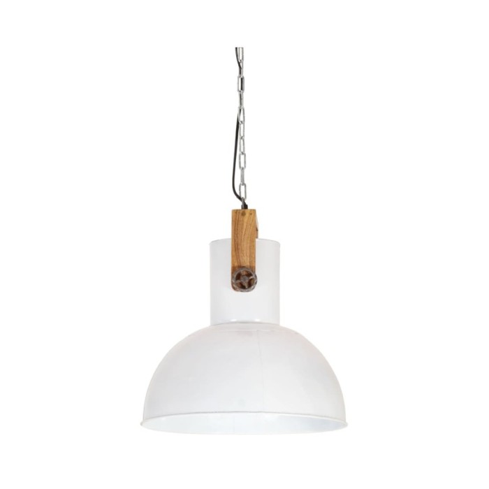 Lampe suspendue industrielle 25 W Blanc Rond Manguier 42 cm E27