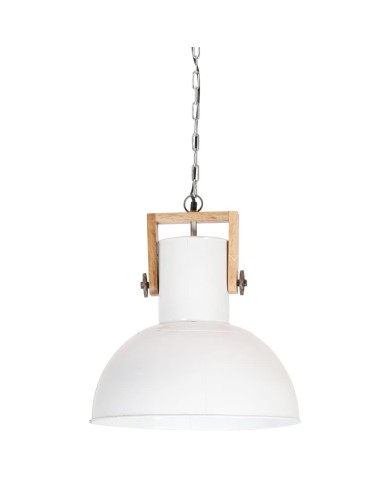 Lampe suspendue industrielle 25 W Blanc Rond Manguier 42 cm E27
