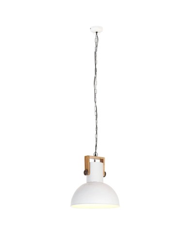 Lampe suspendue industrielle 25 W Blanc Rond Manguier 42 cm E27