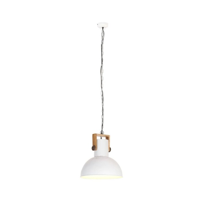Lampe suspendue industrielle 25 W Blanc Rond Manguier 42 cm E27