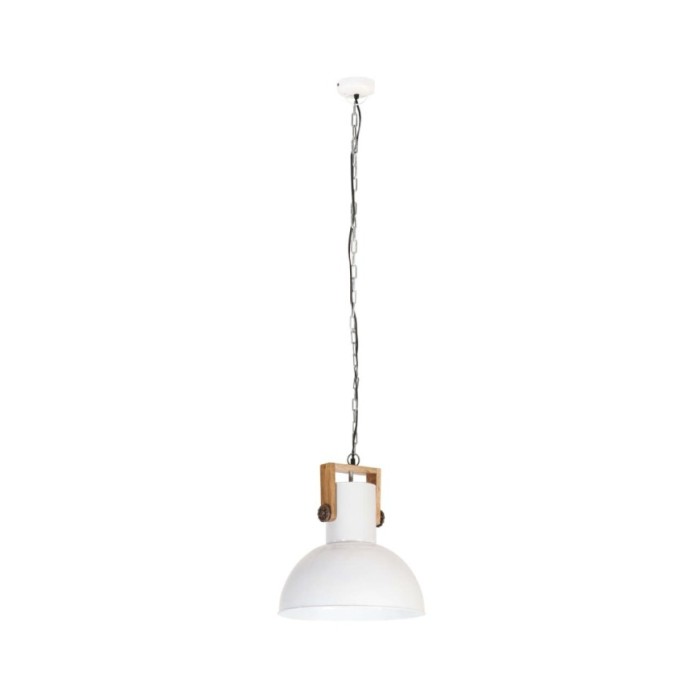 Lampe suspendue industrielle 25 W Blanc Rond Manguier 42 cm E27