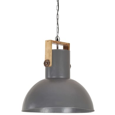 Lampe suspendue industrielle 25 W Gris Rond Manguier 52 cm E27