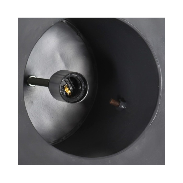 Lampe suspendue industrielle 25 W Gris Rond Manguier 52 cm E27