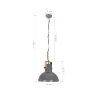 Lampe suspendue industrielle 25 W Gris Rond Manguier 52 cm E27