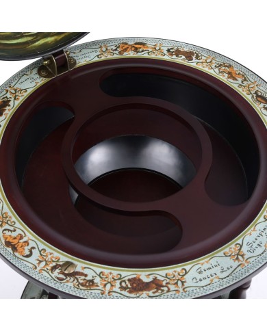 Bar sous forme de globe Bois d'eucalyptus Bleu