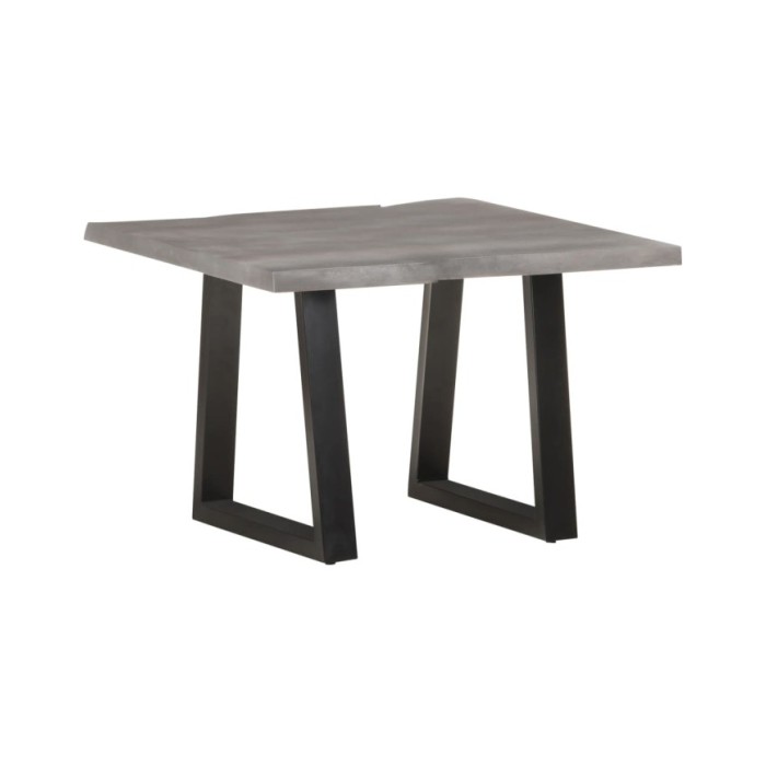 Table basse avec bord naturel 60x60x40 cm Bois d'acacia massif