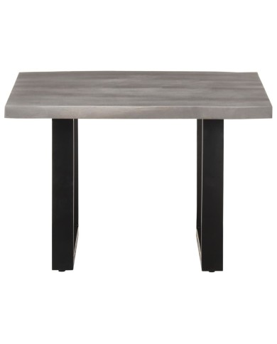 Table basse avec bord naturel 60x60x40 cm Bois d'acacia massif