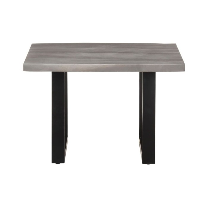 Table basse avec bord naturel 60x60x40 cm Bois d'acacia massif