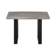 Table basse avec bord naturel 60x60x40 cm Bois d'acacia massif