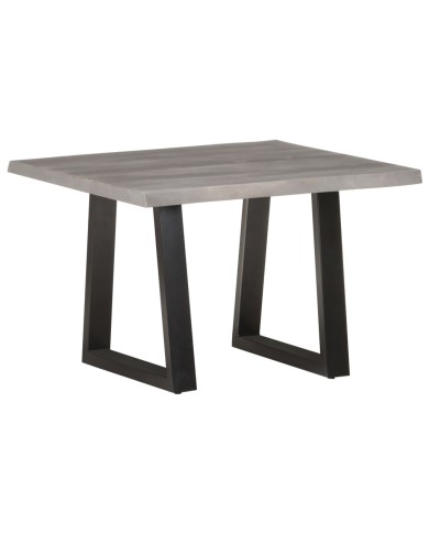 Table basse avec bord naturel 60x60x40 cm Bois d'acacia massif