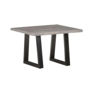 Table basse avec bord naturel 60x60x40 cm Bois d'acacia massif