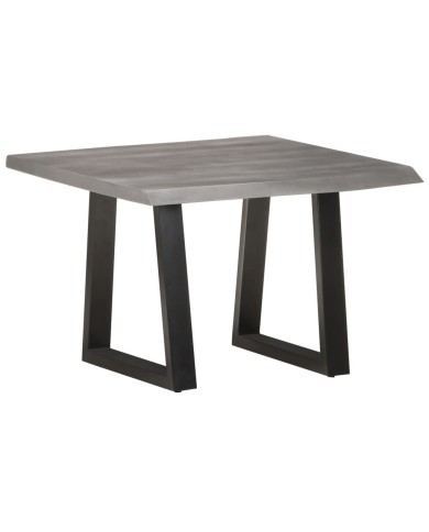 Table basse avec bord naturel 60x60x40 cm Bois d'acacia massif