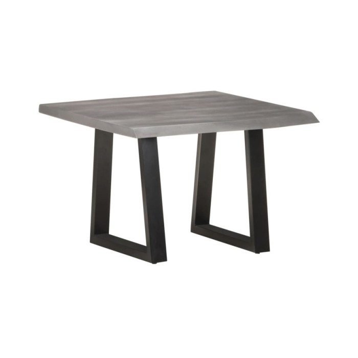 Table basse avec bord naturel 60x60x40 cm Bois d'acacia massif
